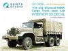 Quinta Studio QD+35066 U.S. Diamond T 968A Cargo truck (open cab) 3D-Printed & coloured Interior on decal paper (Mirror Models) (with 3D-printed resin parts) 1/35